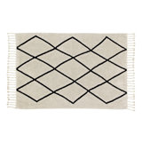Chevron Handmade Tufted Cotton Area Rug in Beige