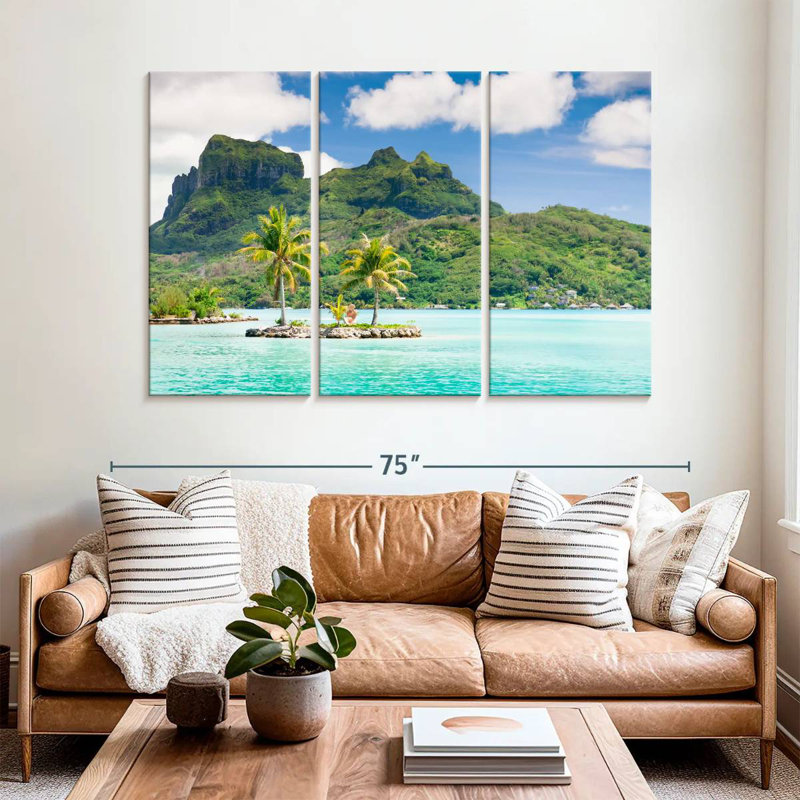 Gillard Bora Bora Tiki Islet, H 42 po x l 65 po