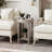 Rustic Farmhouse End Table With Storage Shelf