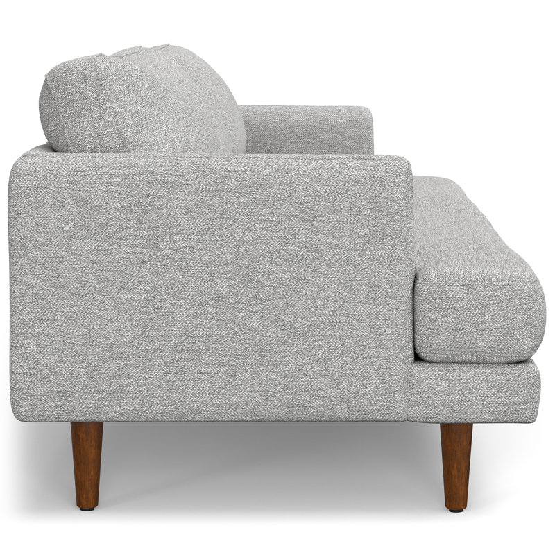 Livingston Mid-Century Modern 90-Inch Mist Grey Fabric Sofa