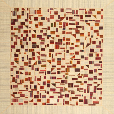 Tapis abstrait brun clair / brun