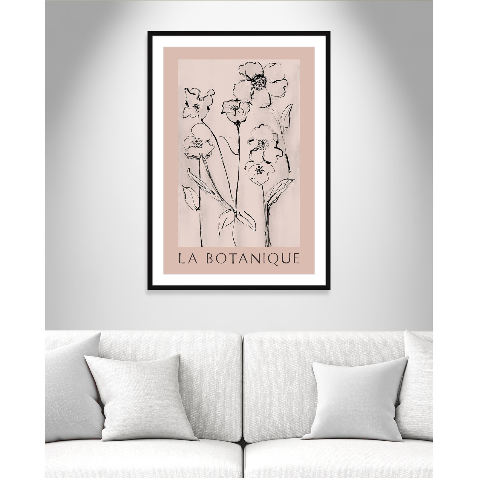 Riya "La Botanique" Print by Susan Jill, Black Single Picture Frame, Yes, 41.5" H x 29.5" W x 1.25" D