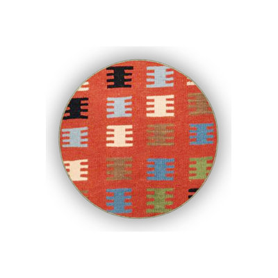 Red Themed Traditional Patterned Vintage Decorative Rug Machine Washable