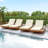 Acacia Wood Chaise Lounge Set With Adjustable Headrest And Water-Resistant Cushions For Outdoor Comfort-114319292