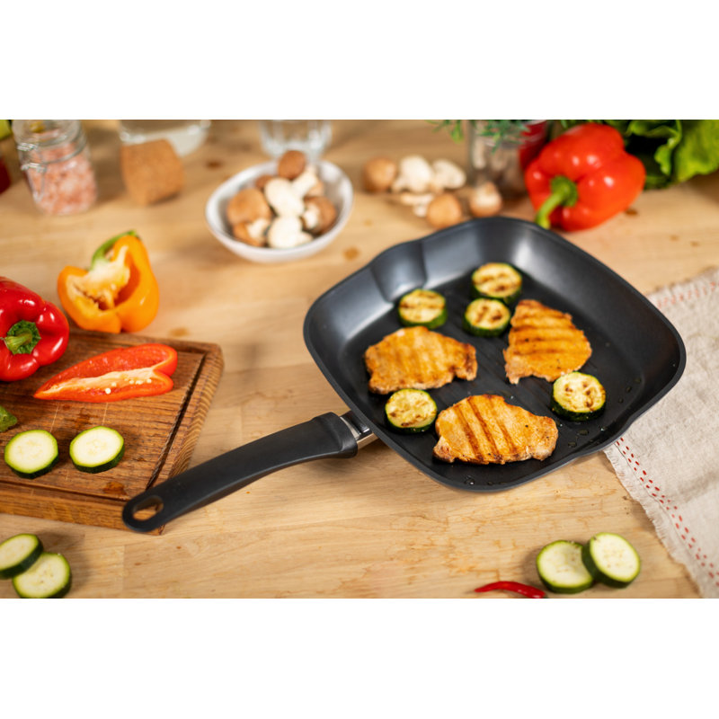 Kuhn Rikon Easy Induction Aluminium Non-Stick Induction Grill Pan, 26 x 26cm