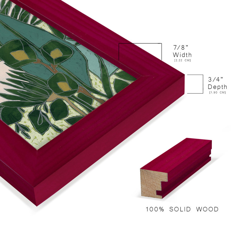 «Glenmora Bottle Glass Garden I», reproduction de cadre photo simple, Rouge, H 6 po x l 4 po x P 1 po