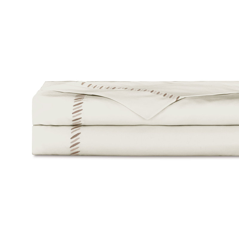 Ida Embroidered Flat Sheet, Twin Flat Sheet