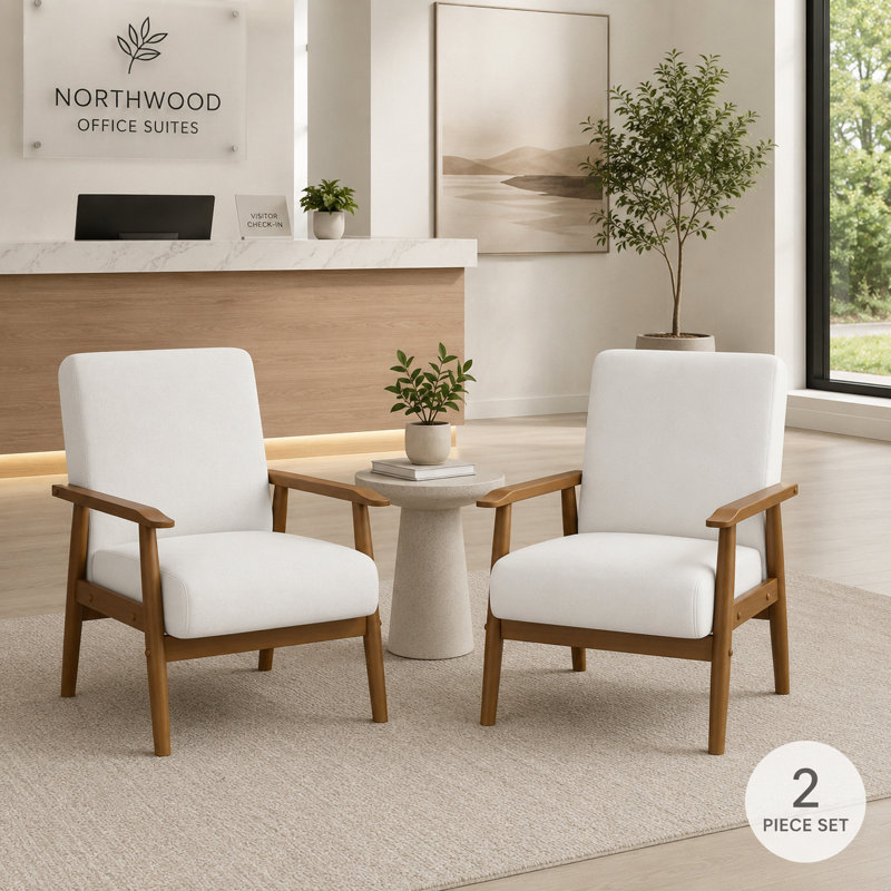 Ensemble de 2 chaises d'appoint Bridgeview, Lin lin