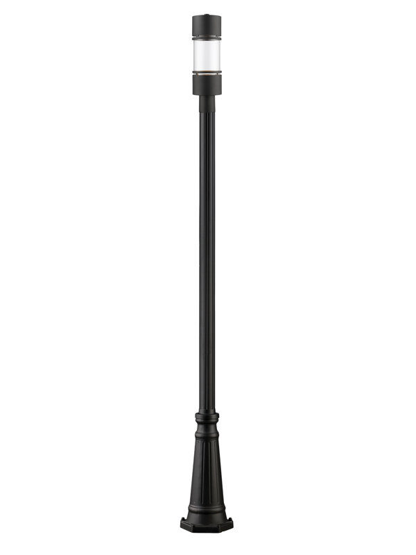 Lampadaire d'extérieur à DEL 1 lumière Baniya, Noir