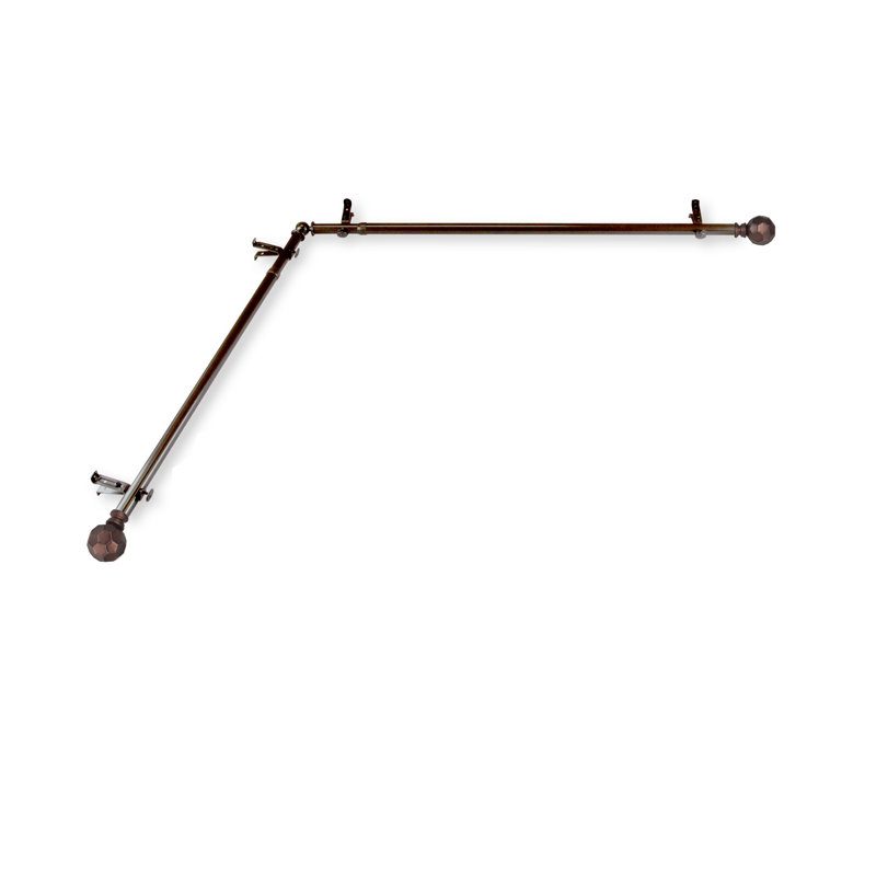 Tringle à rideau simple Campanella, 48” – 84”, Cacao
