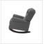 Chaise berçante Fabien en tissu gris