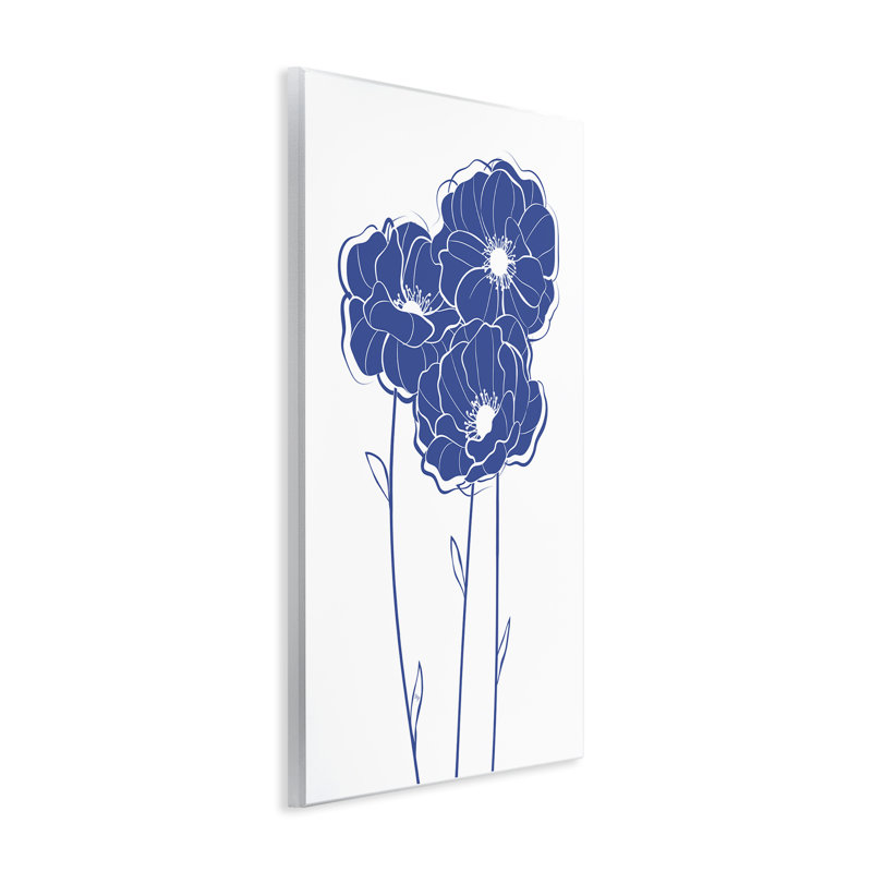 «Simple Blue Blooms Trio», art par Martina Pavlova, H 19 po x l 13 po