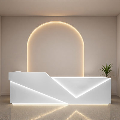 Sleek Fashion Welcome Desk – Functional Multi-Use for Business Lobby Shop Tea House and Workplace