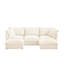 Canapé modulaire 3 places à assise profonde, chenille, canapé élégant à 3 places, modulaire pour salon