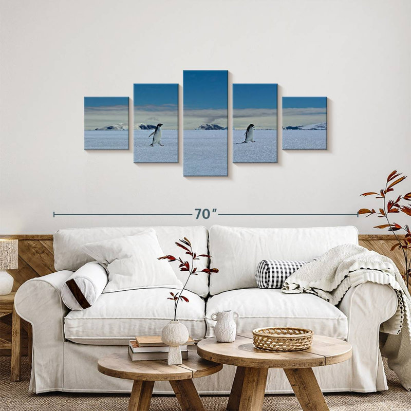 Marching Penguins, 24" H x 55" W