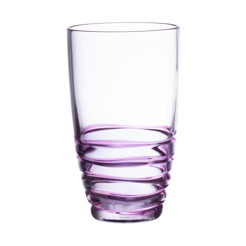 Ensemble de 4 verres en acrylique Swirl, 20 oz, Rose