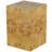 Cole And Grey Wood Square Cube Accent Table With Wood Grain Patterns