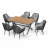Outdoor 6-person Dining Set With Cushions