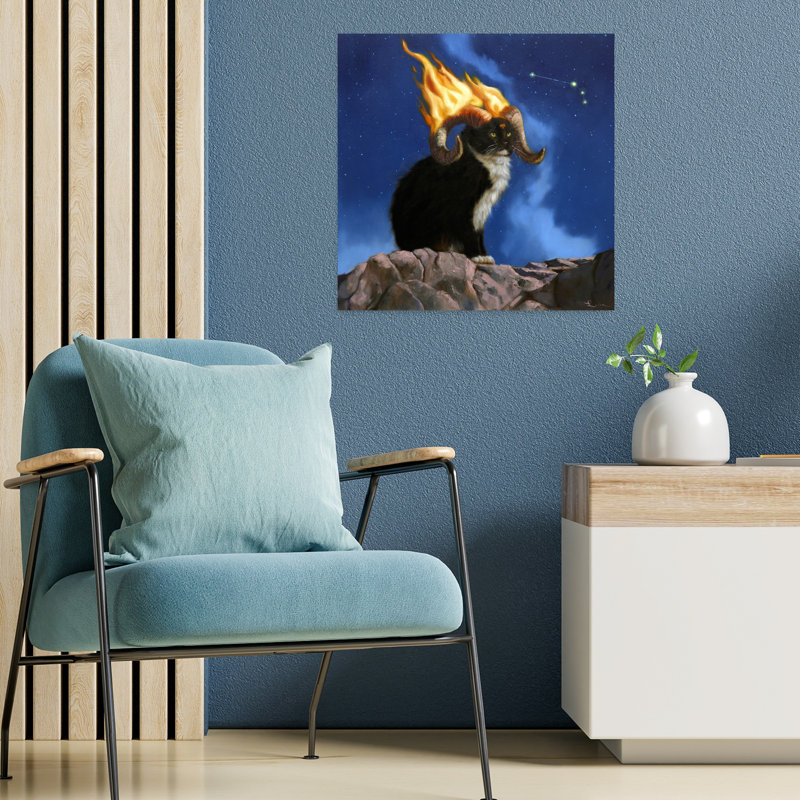 Aries, art urbain contemporain pour chat, H 18 po x l 18 po
