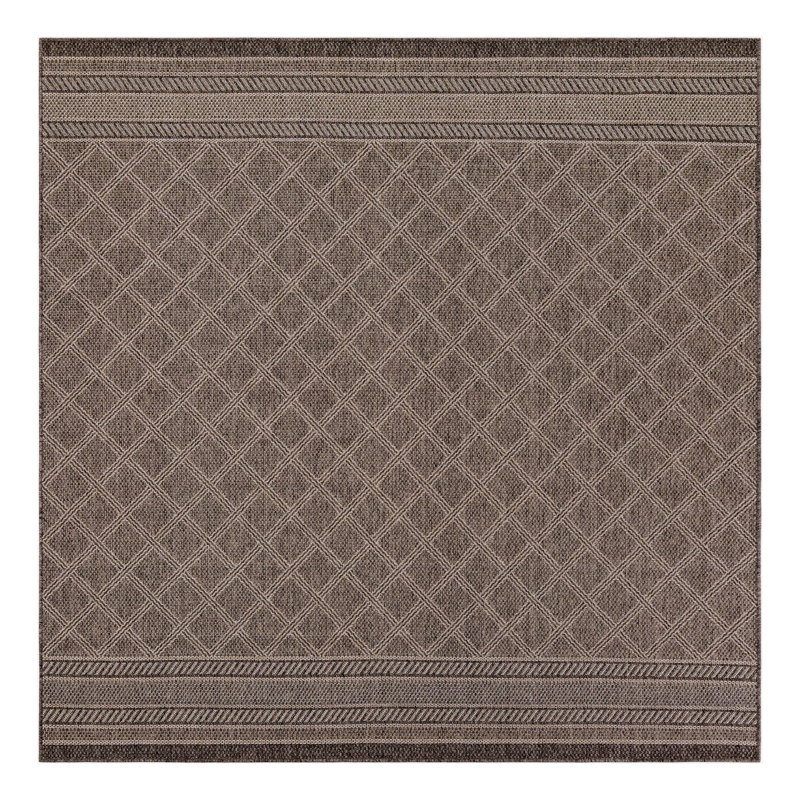 Tapis d'extérieur à treillis, Carré 7 pi 10 po