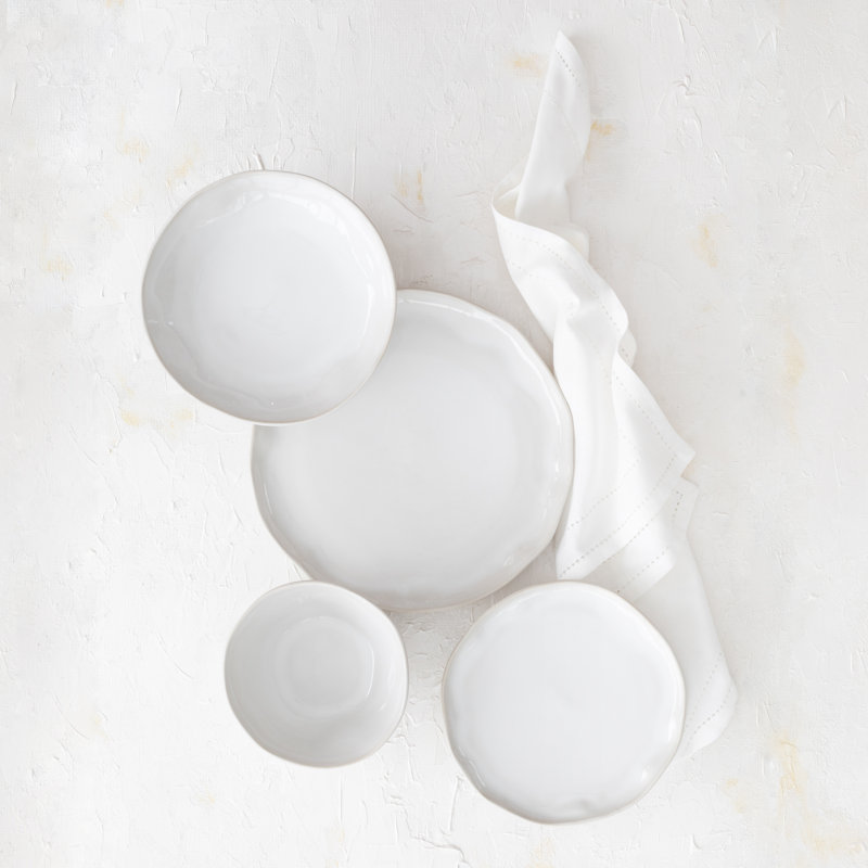 Forma Handmade Stoneware Salad/Dessert Plate, Cloud