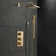 Gold-Tone Brass Shower Set with Wall-Mount Showerhead and Handle