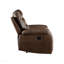Ensemble de salon inclinable 3 pièces en cuir et gel brun