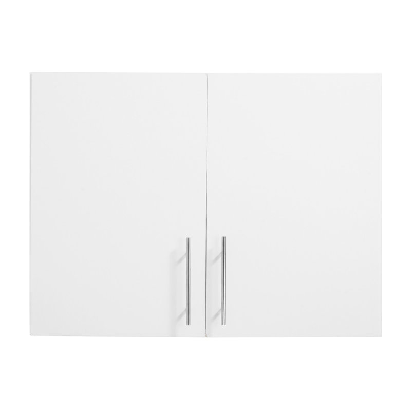 Armoire de buanderie murale blanche avec tablette réglable, armoire de rangement à 2 portes pour salle de bain et cuisine