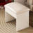 3-Color LED Vanity Mirror with Stool, White Dressing Table for Bedroom, 2 Drawers & 5 Storage Cabinets (4 Open + 1 Hidden), Adjustable Lighting-441191584