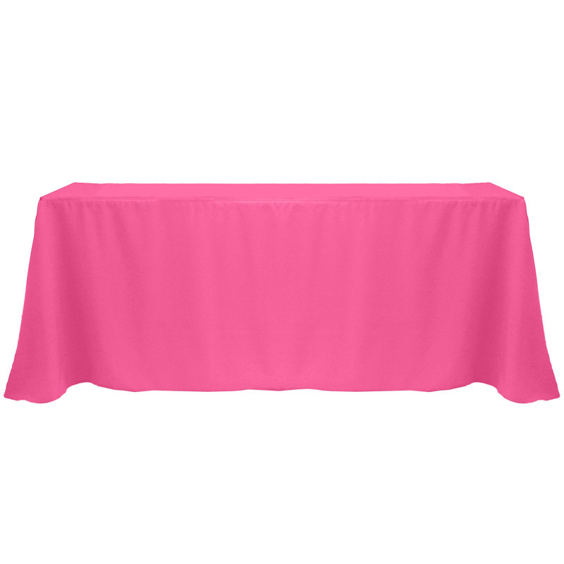 Solee Solid Color Tablecloth, 108" x 132", 2, Hot Pink