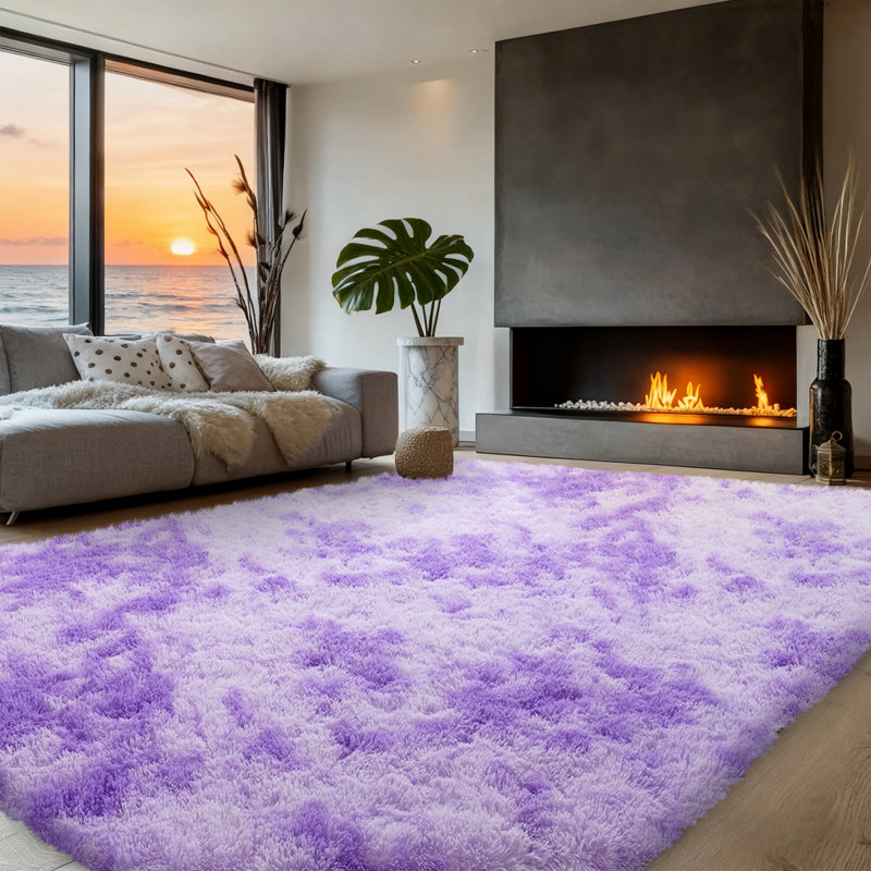 Silk-Cloud Series - Sleek Premium Velvet Area Rug, Ultra-Smooth Touch Silky Microfiber, Non-Slip & Shed-Free Minimalist Shag Rug for Bedroom