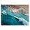 Art mural sur toile vue de l'océan et vagues de sable