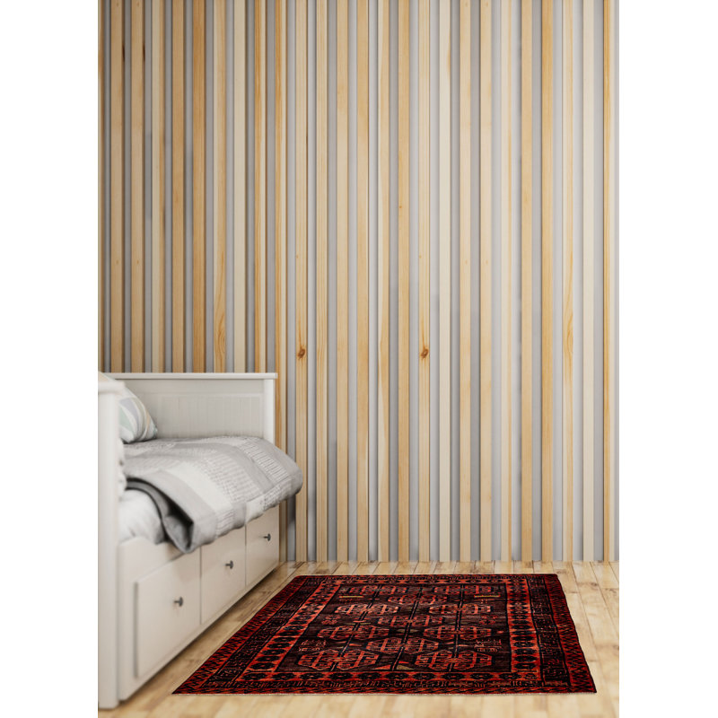 Tapis rouge Melis Vintage 5 pi 6 po x 6 pi 5 po