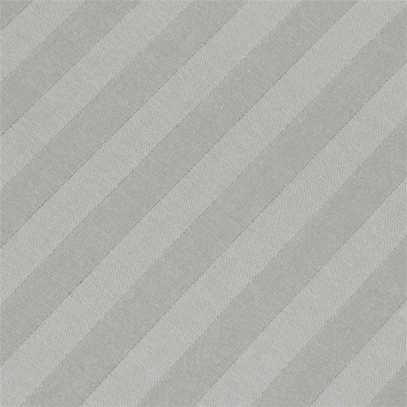 200 Thread Count Microfibre Stripe Fitted Sheet 40cm, Silver, Kingsize (5')