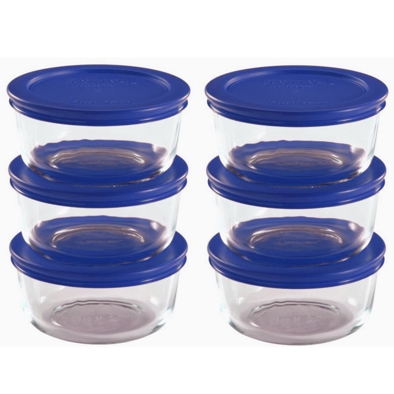 Ensemble de 6 contenants alimentaires Badriya, Bleu cadet