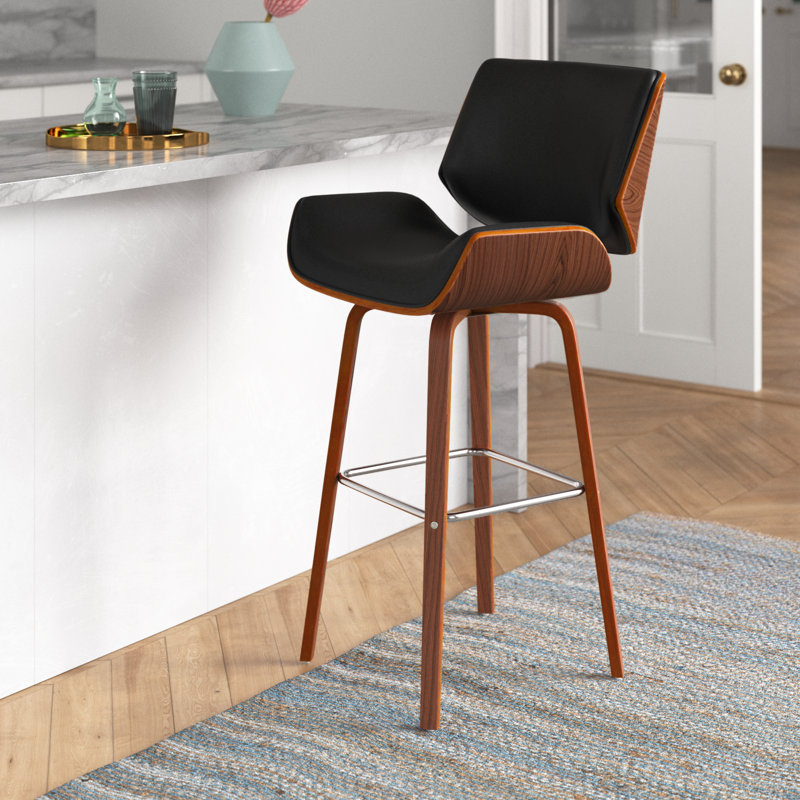 Tabouret tournant 29,92 "Borica, Noir