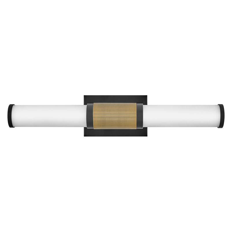 Zevi 2 - Light Dimmable LED Bath Bar, Black/Lacquered Brass