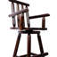 Tabouret de style rustique en bois de sapin avec accoudoirs et repose-pieds pour diverses occasions-403981136