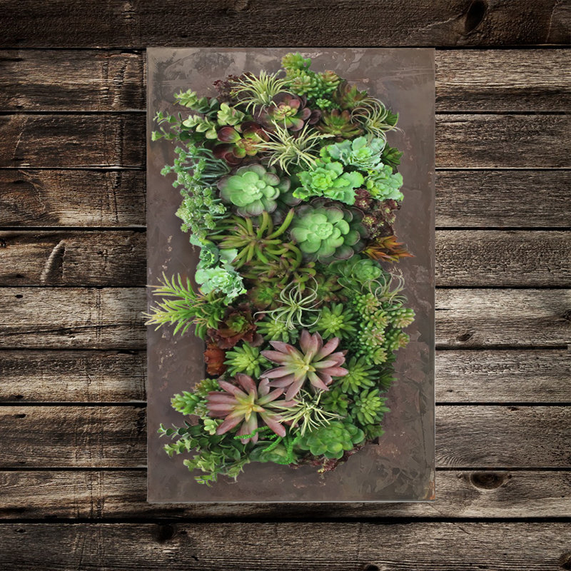 Willamette Metal Wall Planter, Rust Zinc, 28.5" H x 14.2" W x 3.63" D