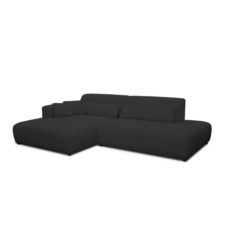 5 Seater Corner Sofa , Left Hand Facing, Black