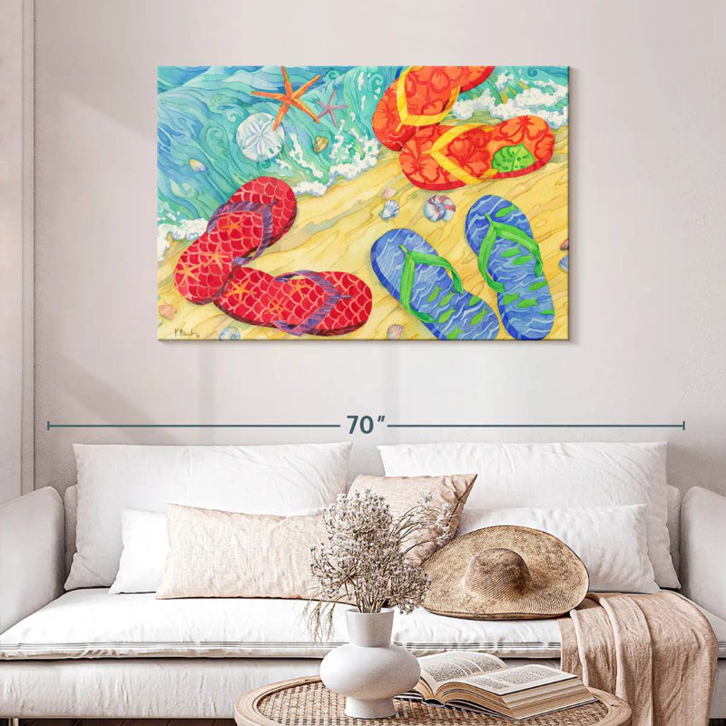Gillard Tide Pool Flip Flops, 30" H x 45" W