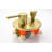 Brushed Gold Shower Faucet - Bathroom Wall Mounted With High 10" Stainless Steel Rain Head And Handheld Shower, 2 Way Balance Valve Kit-118625533