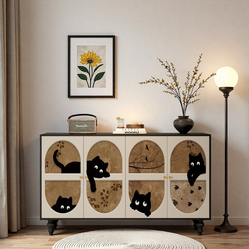 Armoire d'entrée en bois massif rétro français