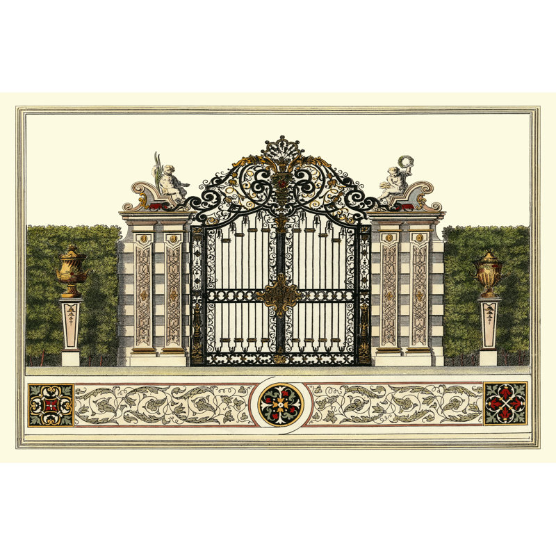 The Grand Garden Gate II by O. Kleiner - Wrapped Canvas Art Prints, 30cm H x 46cm W