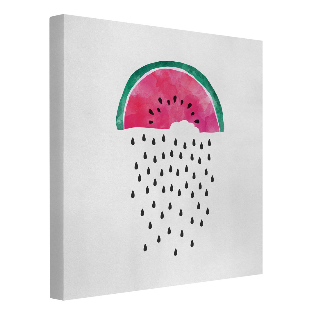 Leinwandbild Wassermelonen Regen