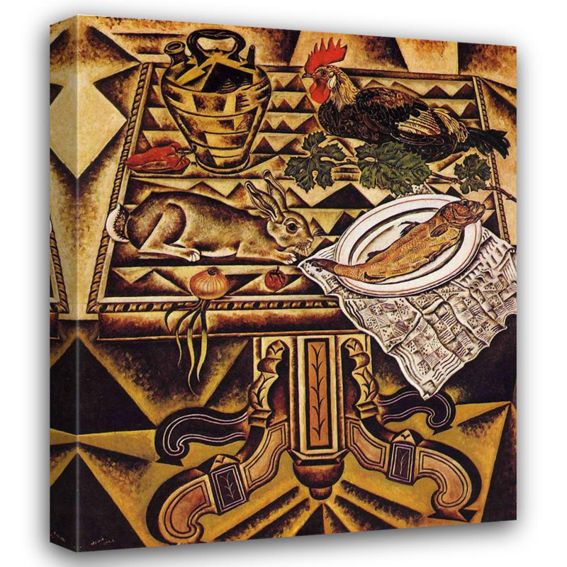 La table (nature morte avec un lapin), H 24 po x l 20 po