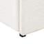 Lit plateforme tapissier Boucle avec tête de lit courbée cousue, tiroirs de rangement et support de matelas à lattes en bois, aucun sommier nécessaire