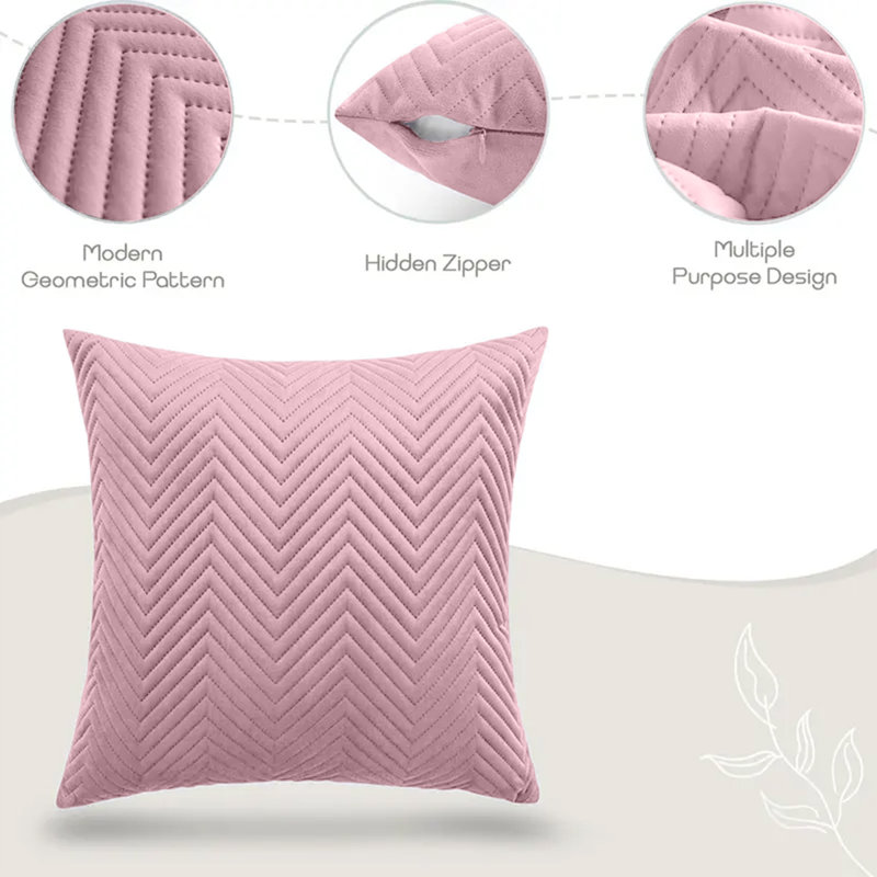 Square Cushion Cover, Pink