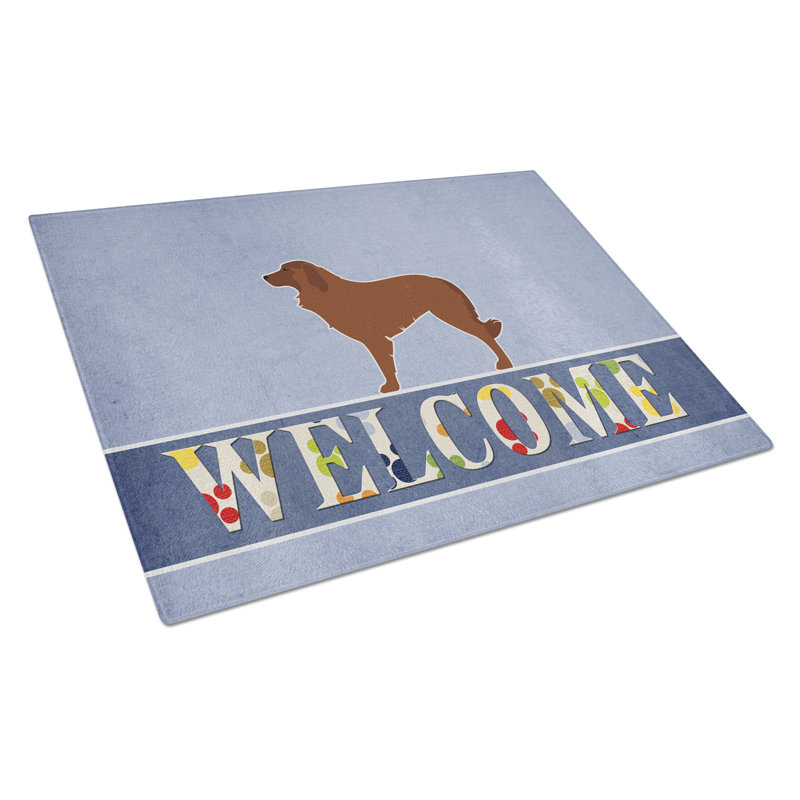 Planche à découper en berger pour chien en verre à trésors caroline Welcome Dog