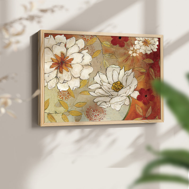 Lush Crimson II -Framed Print - Restickable, H 8 po x l 10 po, Naturel
